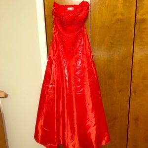 Red formal dress